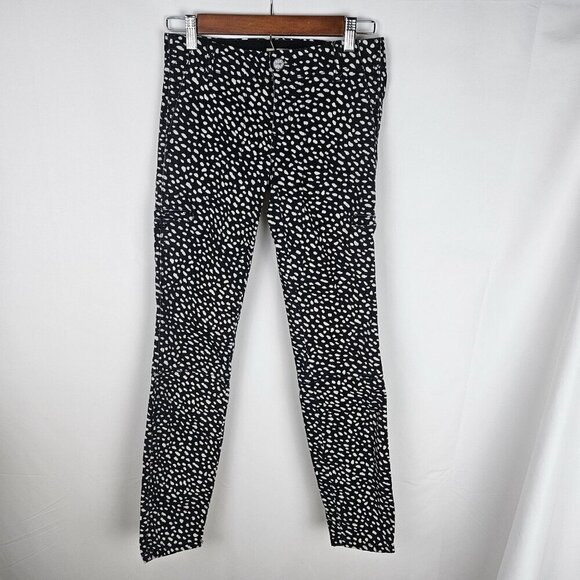 Tory Burch Walker Jeans Pants Size 25 Dotted Pony Print Denim Stretch Ankle - Picture 4 of 14